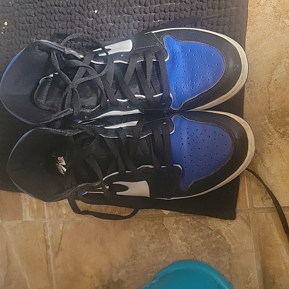Jordan 1 royals black white and blue